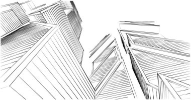 eskiz sanatı, geometrik mimari binalar tasarımı