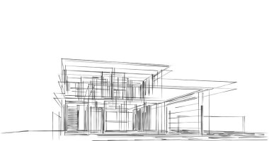 soyut mimari duvar kağıdı tasarımı, dijital konsept arkaplan