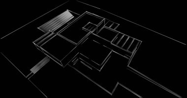 soyut mimari duvar kağıdı tasarımı, dijital konsept arkaplan