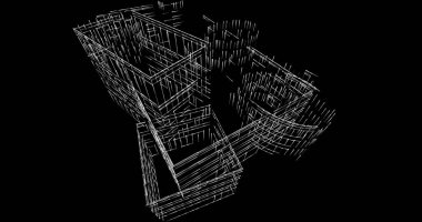 soyut mimari duvar kağıdı tasarımı, dijital konsept arkaplan