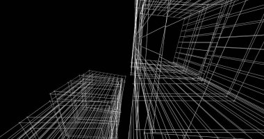 soyut mimari duvar kağıdı tasarımı, dijital konsept arkaplan