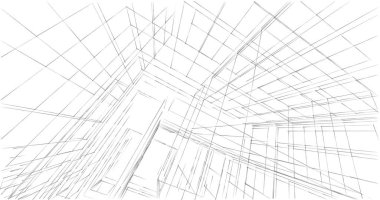 soyut mimari duvar kağıdı tasarımı, dijital konsept arkaplan