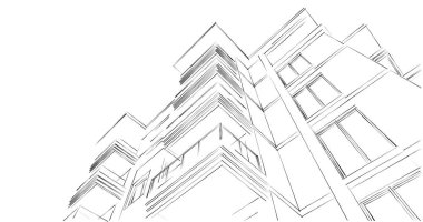 soyut mimari duvar kağıdı tasarımı, dijital konsept arkaplan