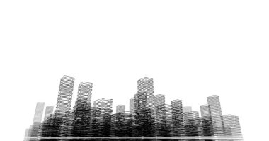 soyut mimari duvar kağıdı tasarımı, dijital konsept arkaplan