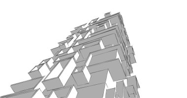 soyut mimari duvar kağıdı tasarımı, dijital konsept arkaplan