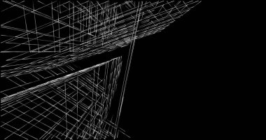 soyut mimari duvar kağıdı tasarımı, dijital konsept arkaplan