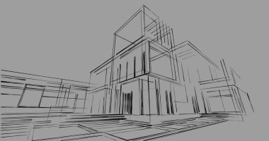 soyut mimari duvar kağıdı tasarımı, dijital konsept arkaplan