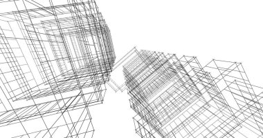 soyut mimari duvar kağıdı tasarımı, dijital konsept arkaplan