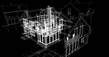 minimal geometrik şekiller, mimari çizgiler