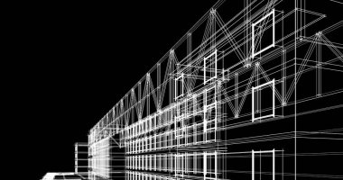 soyut mimari duvar kağıdı tasarımı, dijital konsept arkaplan