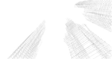 soyut mimari duvar kağıdı tasarımı, dijital konsept arkaplan