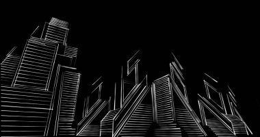 eskiz sanatı, geometrik mimari binalar tasarımı