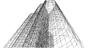 soyut mimari duvar kağıdı tasarımı, dijital konsept arkaplan