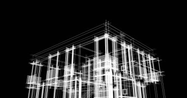 soyut mimari duvar kağıdı tasarımı, dijital konsept arkaplan