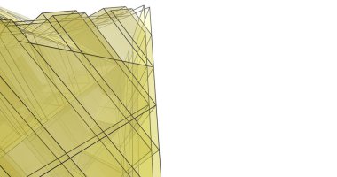 Mimari sanat konseptinde soyut çizgiler, minimum geometrik şekiller. 