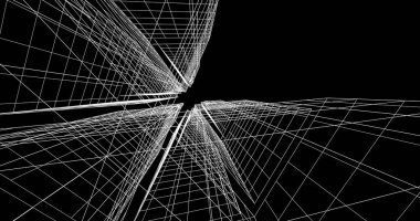 soyut mimari duvar kağıdı tasarımı, dijital konsept arkaplan