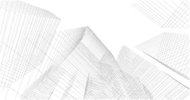 soyut mimari duvar kağıdı tasarımı, dijital konsept arkaplan