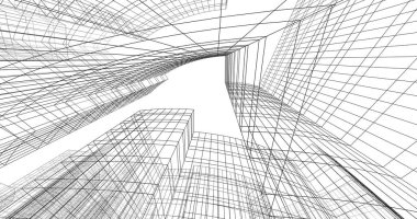 soyut mimari duvar kağıdı tasarımı, dijital konsept arkaplan