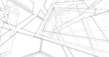 soyut mimari duvar kağıdı tasarımı, dijital konsept arkaplan