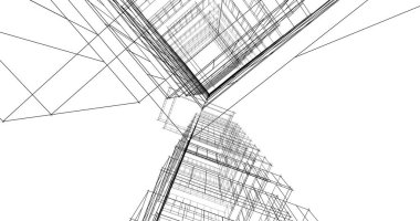 soyut mimari duvar kağıdı tasarımı, dijital konsept arkaplan
