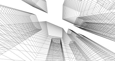 soyut mimari duvar kağıdı tasarımı, dijital konsept arkaplan