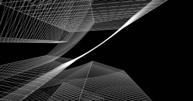 soyut mimari duvar kağıdı tasarımı, dijital konsept arkaplan