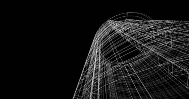 soyut mimari duvar kağıdı tasarımı, dijital konsept arkaplan