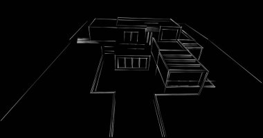 soyut mimari duvar kağıdı tasarımı, dijital konsept arkaplan