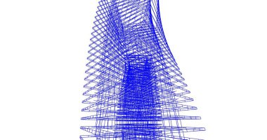 soyut mimari duvar kağıdı tasarımı, dijital konsept arkaplan