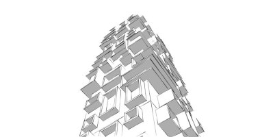 soyut mimari duvar kağıdı tasarımı, dijital konsept arkaplan