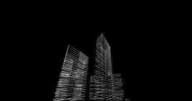 soyut mimari duvar kağıdı tasarımı, dijital konsept arkaplan