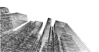 soyut mimari duvar kağıdı tasarımı, dijital konsept arkaplan