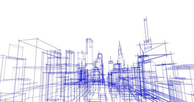 soyut mimari duvar kağıdı tasarımı, dijital konsept arkaplan