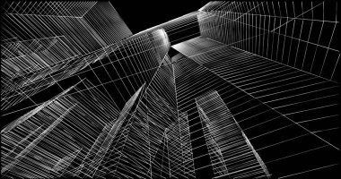 soyut mimari duvar kağıdı tasarımı, dijital konsept arkaplan