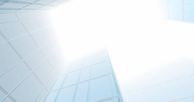 Arkaplanda mimari bina 3d illüstrasyon