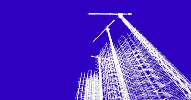 soyut mimari duvar kağıdı tasarımı, dijital konsept arkaplan