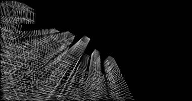 soyut mimari duvar kağıdı tasarımı, dijital konsept arkaplan