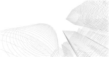 soyut mimari duvar kağıdı tasarımı, dijital konsept arkaplan