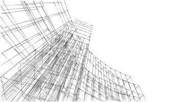 soyut mimari duvar kağıdı tasarımı, dijital konsept arkaplan