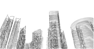 soyut mimari duvar kağıdı tasarımı, dijital konsept arkaplan