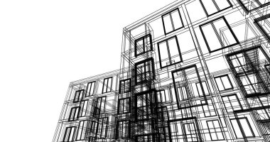 soyut mimari duvar kağıdı tasarımı, dijital konsept arkaplan