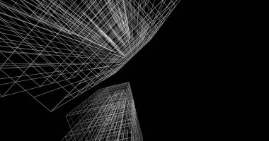 soyut mimari duvar kağıdı tasarımı, dijital konsept arkaplan