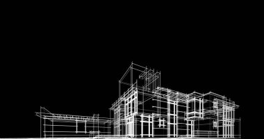 soyut mimari duvar kağıdı tasarımı, dijital konsept arkaplan