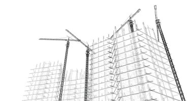 soyut mimari duvar kağıdı tasarımı, dijital konsept arkaplan