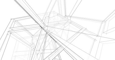 soyut mimari duvar kağıdı tasarımı, dijital konsept arkaplan