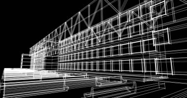 soyut mimari duvar kağıdı tasarımı, dijital konsept arkaplan