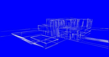 soyut mimari duvar kağıdı tasarımı, dijital konsept arkaplan