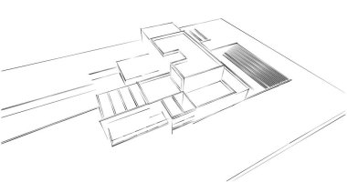 soyut mimari duvar kağıdı tasarımı, dijital konsept arkaplan