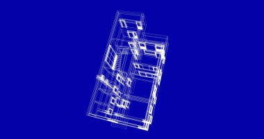 soyut mimari duvar kağıdı tasarımı, dijital konsept arkaplan