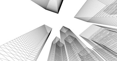 soyut mimari duvar kağıdı tasarımı, dijital konsept arkaplan